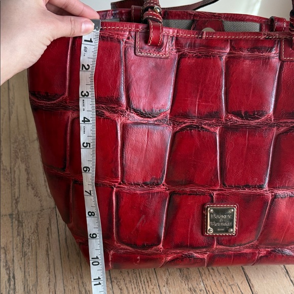 Dooney & Bourke Red Croc-Patterned Tote - Picture 11 of 12